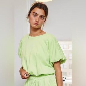 Bucket List Lime Green Bubble Crop Top – NWT